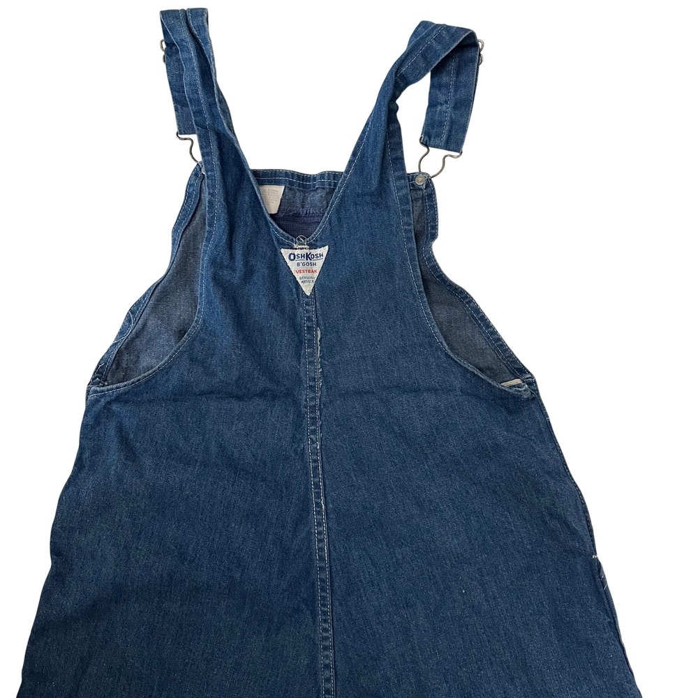 Vintage OshKosh Bgosh Canvasbacks Denim Overall Dress Embroidered VJP‎ Size 11 - Picture 9 of 9